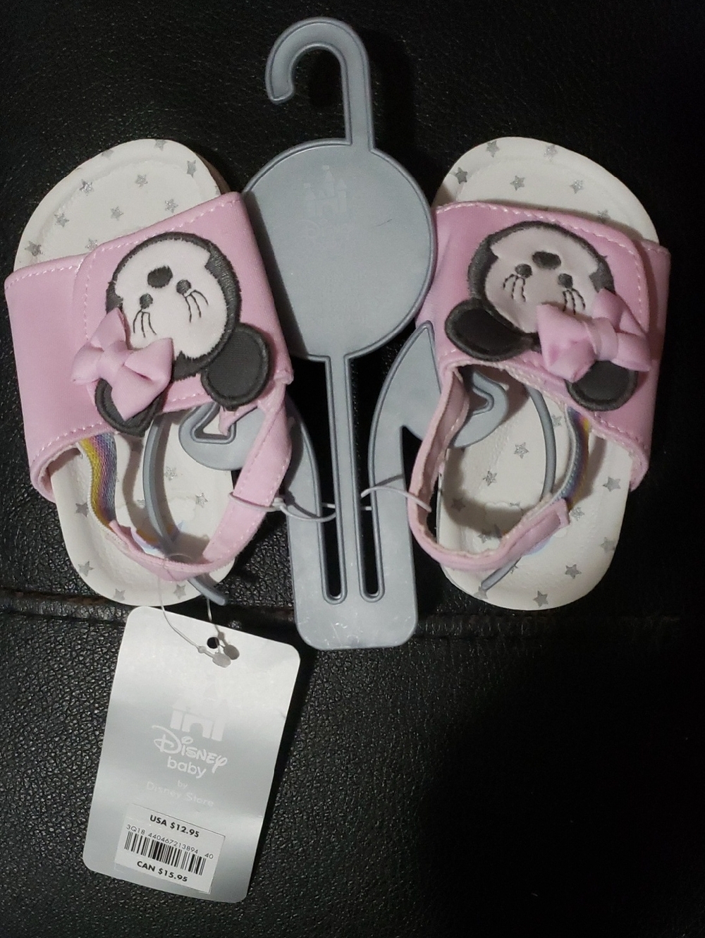 Disney Baby Pink Minnie Mouse Bow Sandals